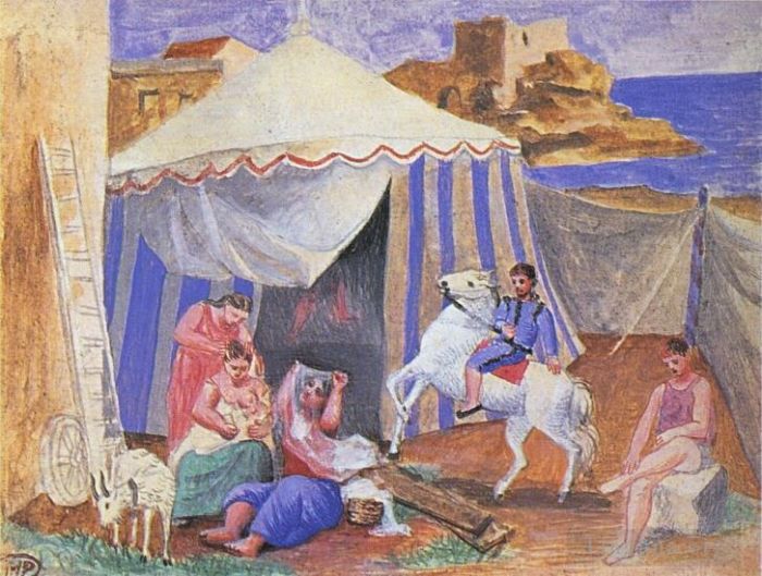 巴勃罗·毕加索 当代各类绘画作品 -  《福林马戏团,1922》