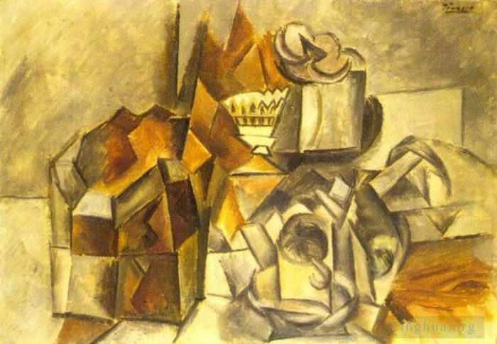 巴勃罗·毕加索 当代各类绘画作品 -  《咖啡厅,1909,年》