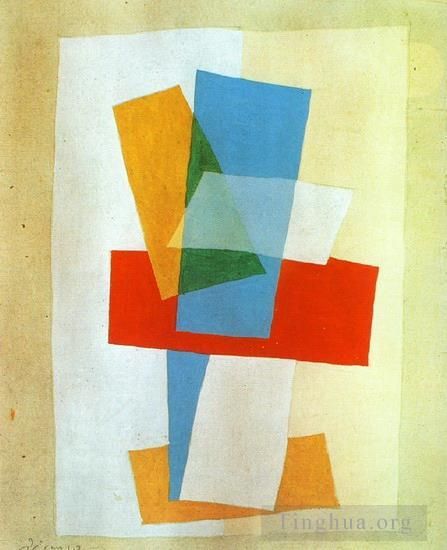 巴勃罗·毕加索 当代各类绘画作品 -  《作文一,1920》
