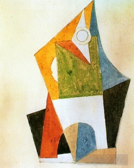巴勃罗·毕加索 当代各类绘画作品 -  《几何构图,1920》