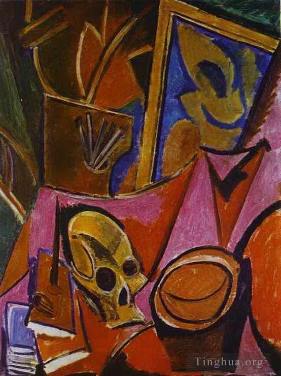 巴勃罗·毕加索 当代各类绘画作品 -  《骷髅构图,1908》