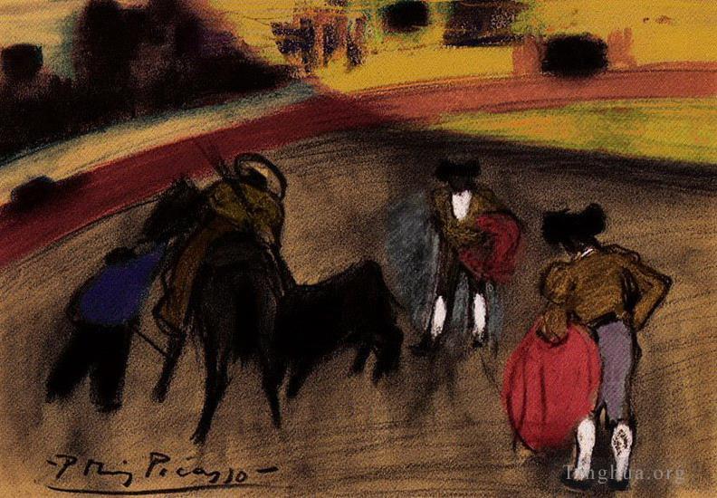 巴勃罗·毕加索作品《金牛斗牛课程,3,1900》