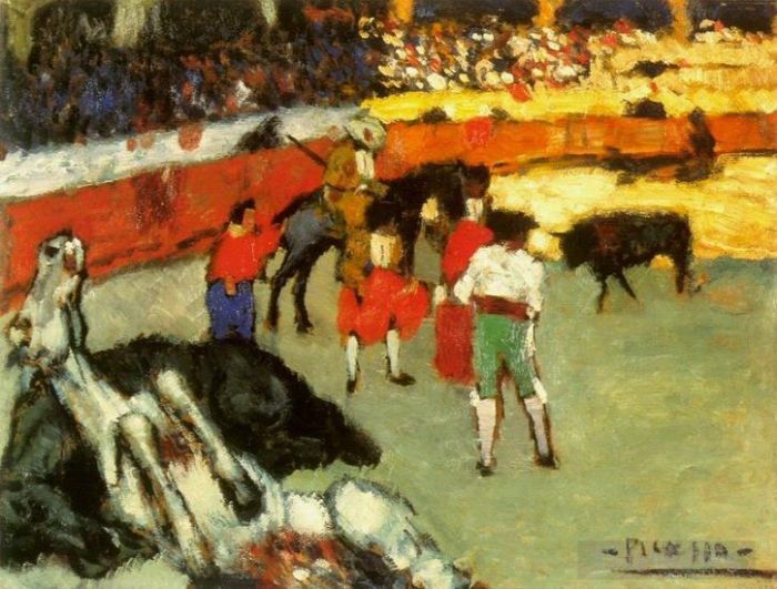 巴勃罗·毕加索 当代各类绘画作品 -  《taureaux1900课程》