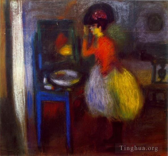 巴勃罗·毕加索 当代各类绘画作品 -  《一首《La,loge》1900》