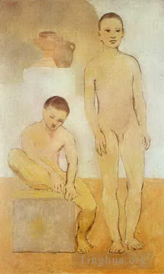 巴勃罗·毕加索 当代各类绘画作品 -  《双青年,1905》