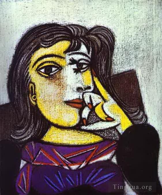 巴勃罗·毕加索 当代各类绘画作品 -  《朵拉·玛尔,1937》