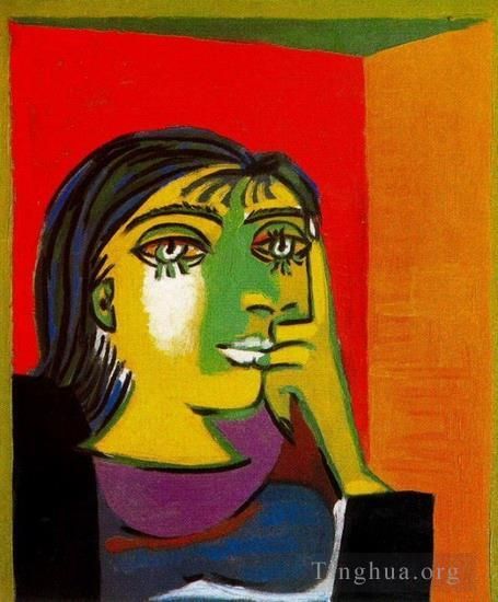 巴勃罗·毕加索 当代各类绘画作品 -  《朵拉·玛尔,2,1937》