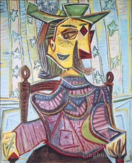 巴勃罗·毕加索 当代各类绘画作品 -  《多拉·玛尔·阿西,1939》