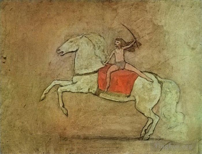 巴勃罗·毕加索 当代各类绘画作品 -  《骑士,1905》
