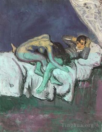 巴勃罗·毕加索 当代各类绘画作品 -  《色情场景,blcene,erotique,1903》