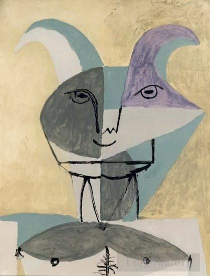 巴勃罗·毕加索 当代各类绘画作品 -  《牧神,1960》