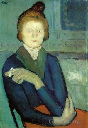 当代绘画 - 《香烟女人,1901》