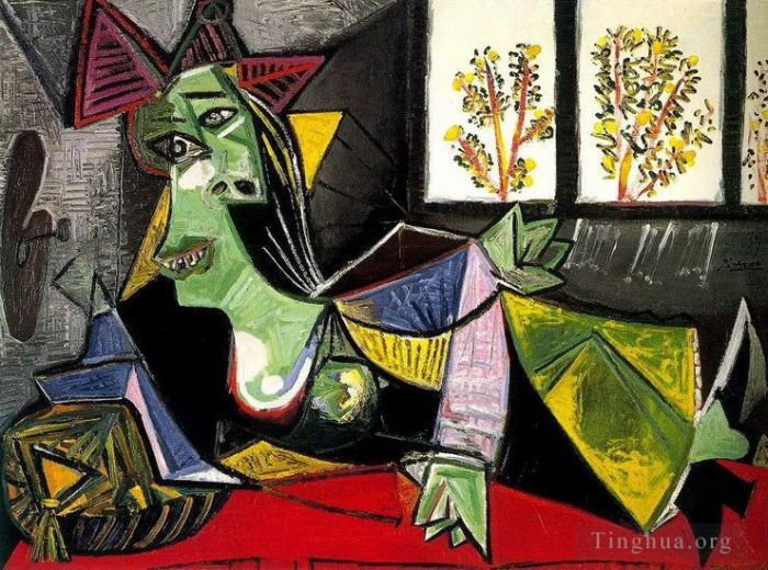 巴勃罗·毕加索 当代各类绘画作品 -  《多拉·玛尔,(Dora,Maar),的沙发上的女人,1939》