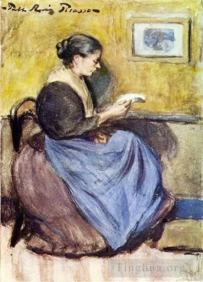 巴勃罗·毕加索 当代各类绘画作品 -  《女人阿西,1903》
