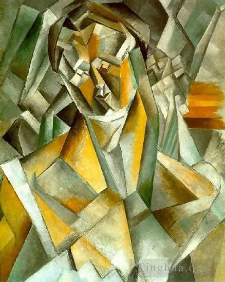 巴勃罗·毕加索 当代各类绘画作品 -  《女人阿塞,1909》