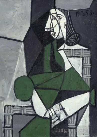 巴勃罗·毕加索 当代各类绘画作品 -  《女人阿西,1926》