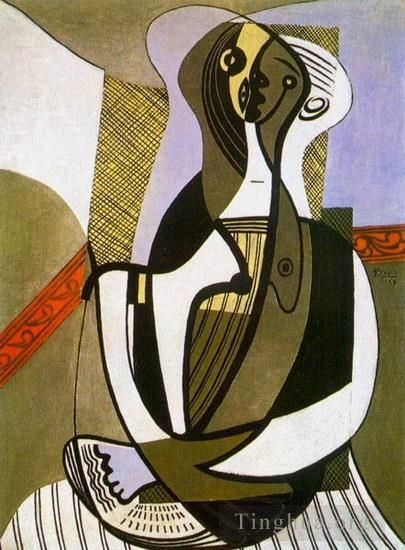 巴勃罗·毕加索 当代各类绘画作品 -  《女人阿西,1927,2》
