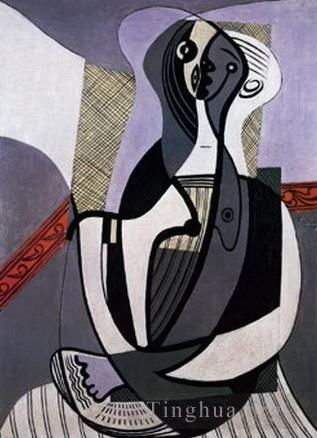 巴勃罗·毕加索 当代各类绘画作品 -  《女人阿西,1927》