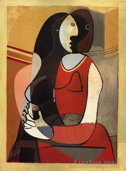 巴勃罗·毕加索 当代各类绘画作品 -  《女人阿西,1937》
