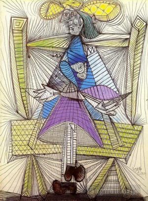 巴勃罗·毕加索的当代艺术作品《多拉·玛尔,1938》
