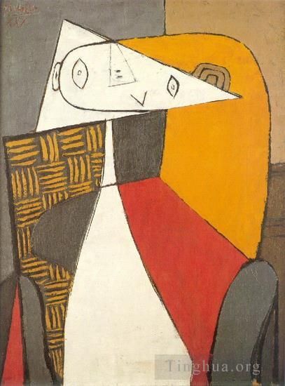 巴勃罗·毕加索 当代各类绘画作品 -  《女性阿塞图,1930》