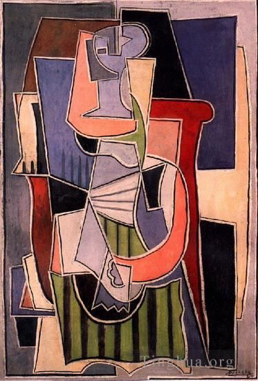巴勃罗·毕加索 当代各类绘画作品 -  《1922,年的女人》