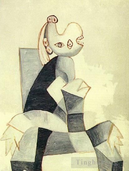 巴勃罗·毕加索 当代各类绘画作品 -  《1939,年灰色的女人》