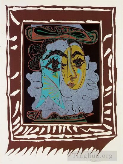巴勃罗·毕加索 当代各类绘画作品 -  《开头的女人,1921》