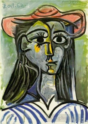 巴勃罗·毕加索的当代艺术作品《胸前的女人,1962》