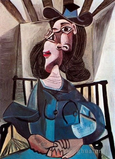 巴勃罗·毕加索 当代各类绘画作品 -  《多拉·玛尔,(Dora,Maar),的女士开头部分,1941》