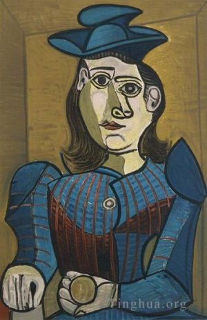 当代绘画 - 《蓝色起首的女人,1938》