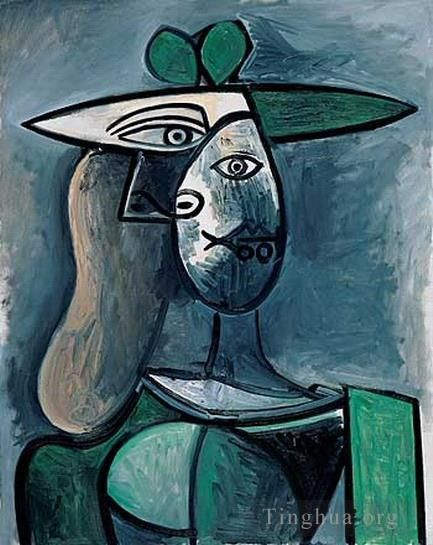 巴勃罗·毕加索 当代各类绘画作品 -  《开头的女人,1961》