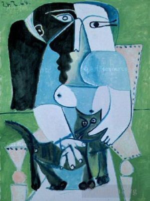 巴勃罗·毕加索的当代艺术作品《1964,年《女人与女人聊天》》