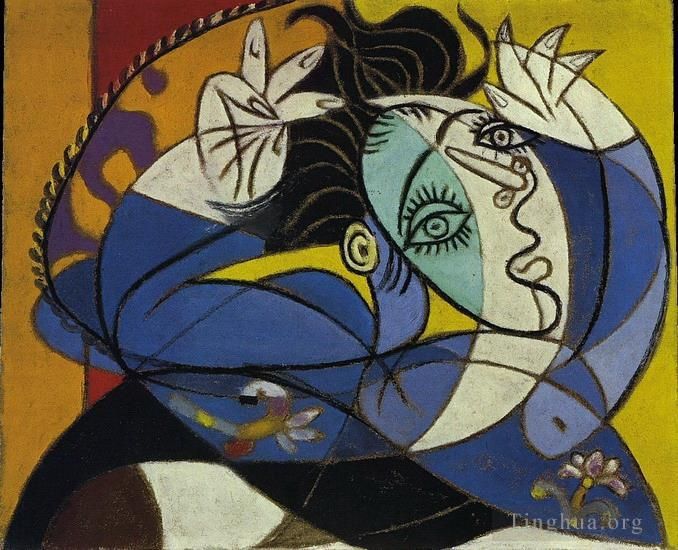 巴勃罗·毕加索 当代各类绘画作品 -  《Tete,de,Dora,Maar,的女性文胸,1936》