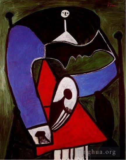 巴勃罗·毕加索 当代各类绘画作品 -  《一个女人,1927》