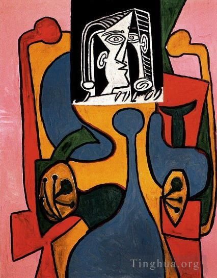 巴勃罗·毕加索 当代各类绘画作品 -  《一个女人,1938》