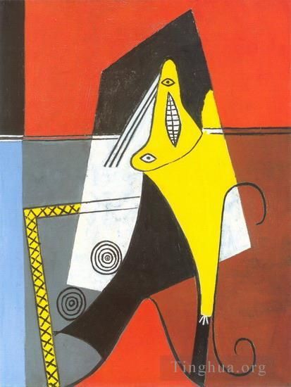 巴勃罗·毕加索 当代各类绘画作品 -  《女人在,4,1927》