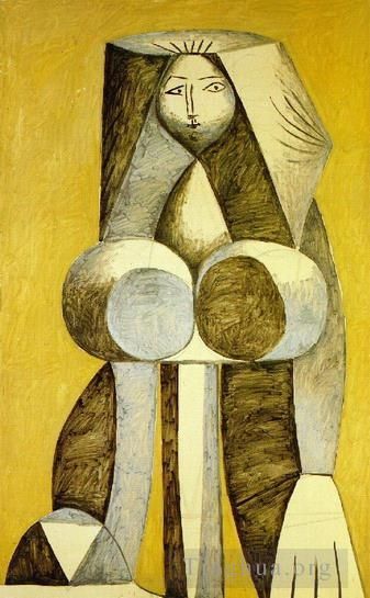 巴勃罗·毕加索 当代各类绘画作品 -  《《女人》首秀,1946》