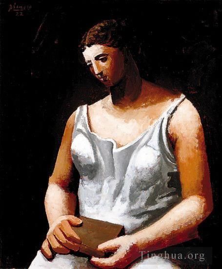 巴勃罗·毕加索 当代各类绘画作品 -  《白色女人,1922》