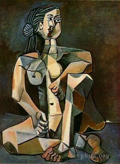 巴勃罗·毕加索 当代各类绘画作品 -  《女性裸体,1956》