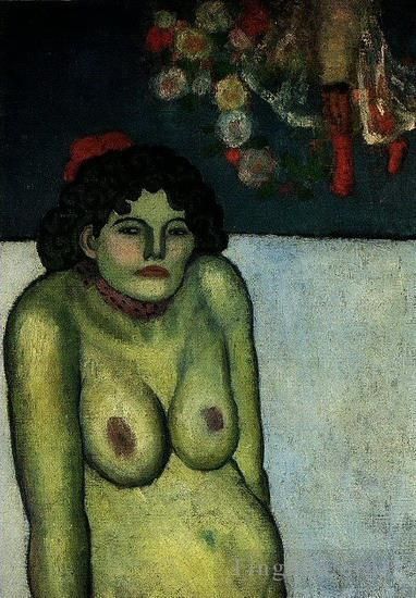 巴勃罗·毕加索 当代各类绘画作品 -  《女性裸体,1899》