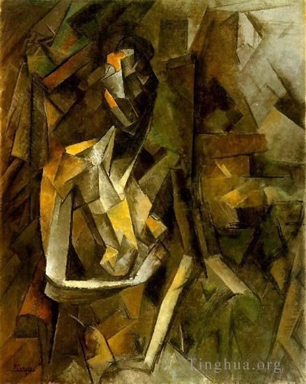 巴勃罗·毕加索 当代各类绘画作品 -  《女性裸体,1909》