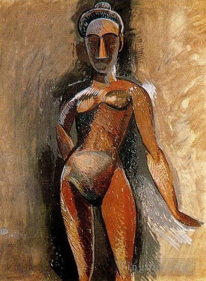 巴勃罗·毕加索 当代各类绘画作品 -  《《女性裸体》首秀,1907》