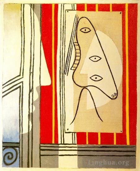 巴勃罗·毕加索 当代各类绘画作品 -  《图和轮廓,1928》