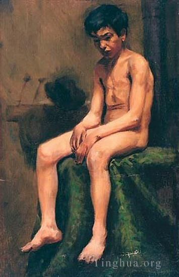 巴勃罗·毕加索 当代各类绘画作品 -  《Garcon,波西米亚风格,nu,1898》