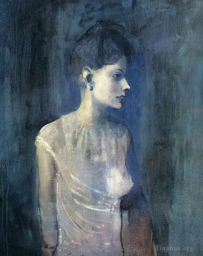 巴勃罗·毕加索 当代各类绘画作品 -  《穿衬衣的女孩,1901905》