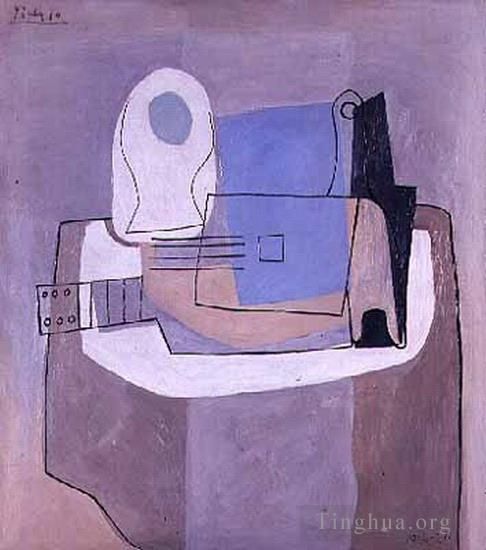 巴勃罗·毕加索 当代各类绘画作品 -  《吉他布特耶和Compotier,1921》