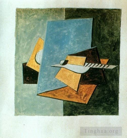 巴勃罗·毕加索 当代各类绘画作品 -  《吉他1912》