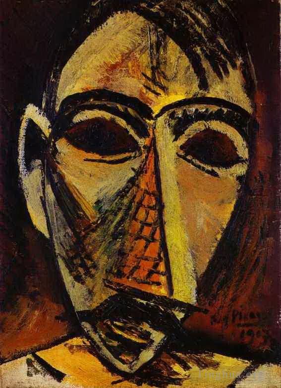 巴勃罗·毕加索 当代各类绘画作品 -  《男人的头像,1907》