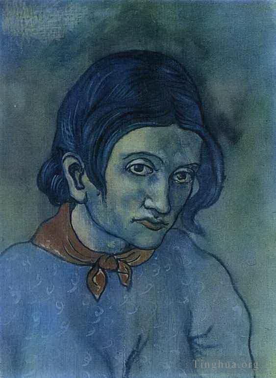 巴勃罗·毕加索 当代各类绘画作品 -  《一个女人的头,1901903》
